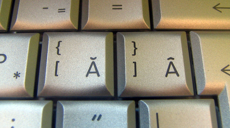 Romanian keyboard letters